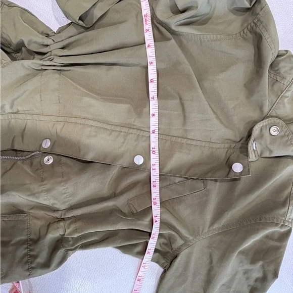 SANCTUARY ARMY GREEN RAIN COAT SIZE SMALL - Picture 15 of 15